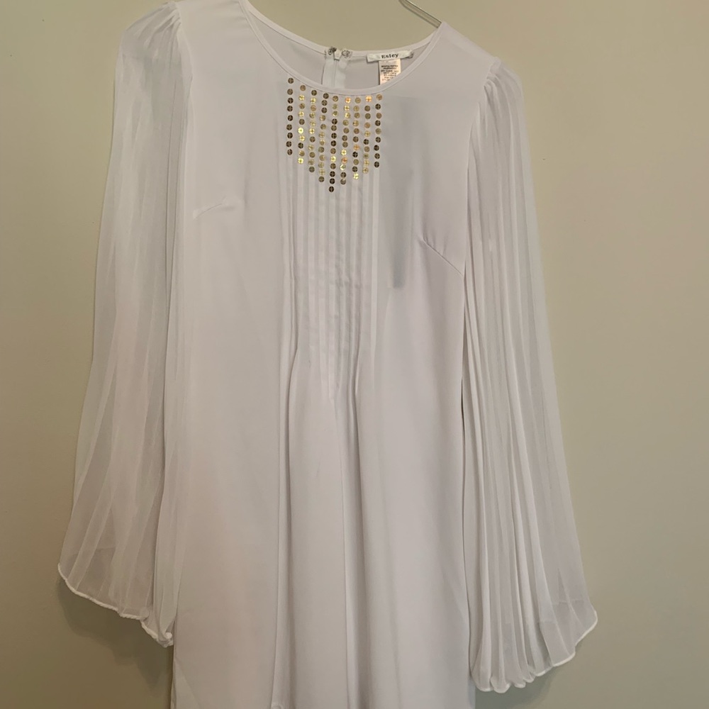 White sequin flowy Dress